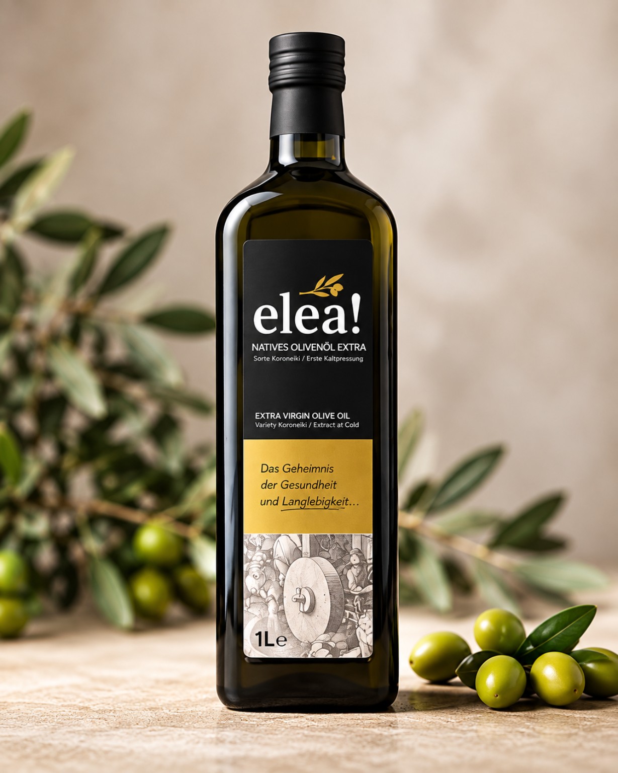 elea! Olivenöl 1-Liter-Flasche